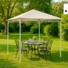 Tonnelle de jardin 3x3 en acier bonnet anti-vent Style Catalogue