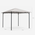 Tonnelle de jardin 3x3 en acier bonnet anti-vent Style Dimensions