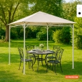 Tonnelle de jardin Antivent en acier 3X3 mètres Style UV Promotion
