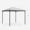 Tonnelle de jardin Antivent en acier 3X3 mètres Style UV 