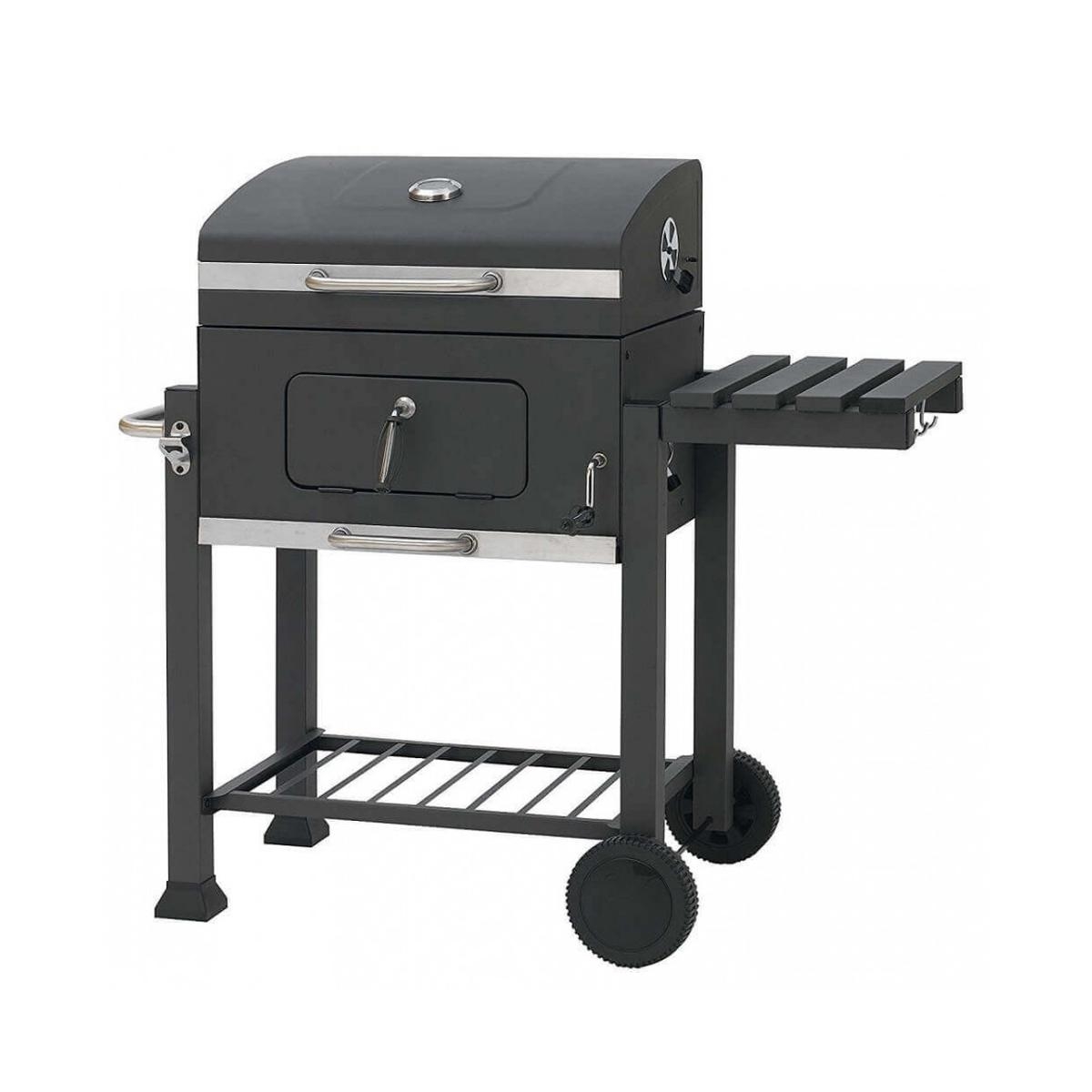 Barbecue au charbon avec roues, 2 grilles et couvercle Austin