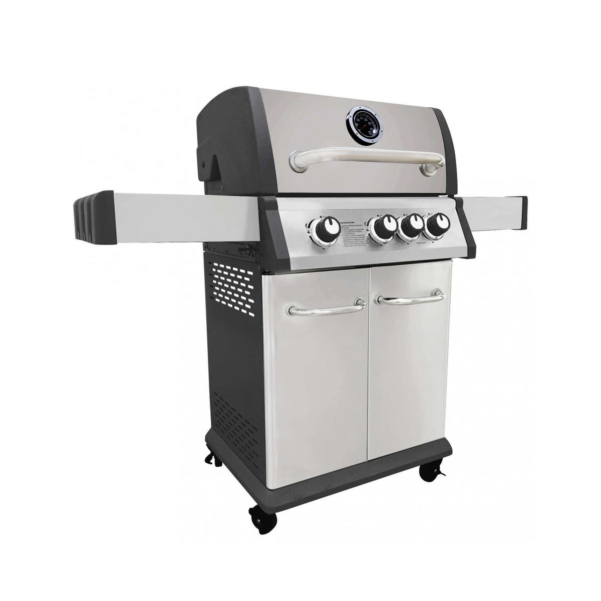 Barbecue à gaz en acier à 3 brûleurs avec réchaud Montana