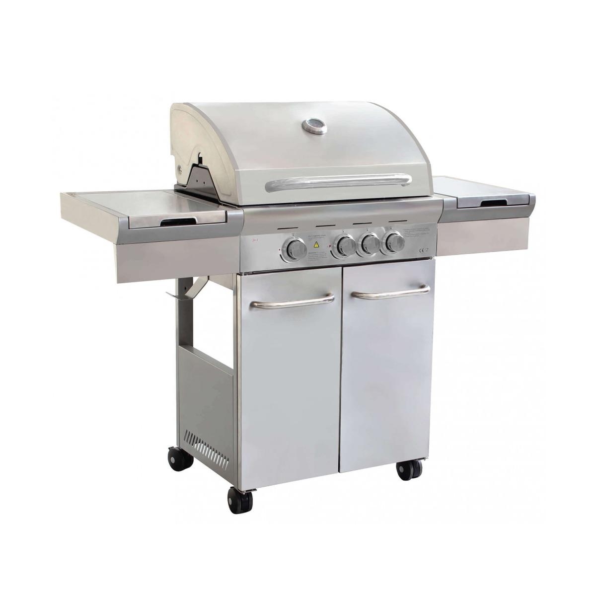 Barbecue à gaz 4 brûleurs en acier inoxydable Texas
