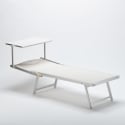 Bain de soleil de jardin transat professionnel en aluminium piscine Italia 