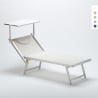 Bain de soleil de jardin transat professionnel en aluminium piscine Italia Promotion