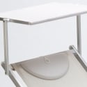 Bain de soleil de jardin transat professionnel en aluminium piscine Italia 