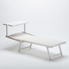 2 Bain de soleil professionnels transat aluminium lits de plage Italia 