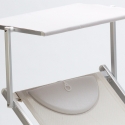 2 Bain de soleil professionnels transat aluminium lits de plage Italia 
