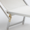 2 Bain de soleil professionnels transat aluminium lits de plage Italia 