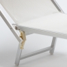 2 Bain de soleil professionnels transat aluminium lits de plage Italia 