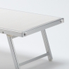 2 Bain de soleil professionnels transat aluminium lits de plage Italia 