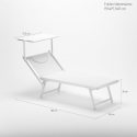 2 Bain de soleil professionnels transat aluminium lits de plage Italia 