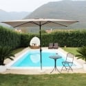 Parasol de jardin 2x3m en polyester blanc Poly Vente