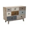 Commode en bois coloré avec 8 tiroirs style shabby chic Donald Promotion