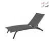 Chaise longue de jardin en aluminium avec roues empilable Itaca Réductions