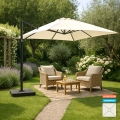 Parasol déporté de jardin 3x3 carré en aluminium bars hôtels Vienna Promotion