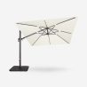 Parasol déporté de jardin 3x3 carré en aluminium bars hôtels Vienna Modèle