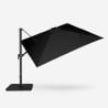 Parasol déporté avec bras réglable en aluminium 3x3 Vienna Noir Achat