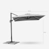 Parasol déporté de jardin 2.5 mètres carré en aluminium bar Paradise 