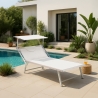 Transat de plage professionnel en aluminium Grande Italia XL 