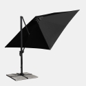 Parasol de jardin déporté mât réglable en aluminium 3x3 Paradise Noir Catalogue