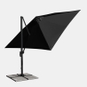 Parasol de jardin déporté mât réglable en aluminium 3x3 Paradise Noir Catalogue