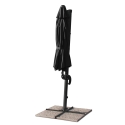 Parasol de jardin déporté mât réglable en aluminium 3x3 Paradise Noir 