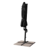 Parasol de jardin déporté mât réglable en aluminium 3x3 Paradise Noir 