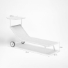 2 Bains de soleil avec roues transats piscine jardin aluminium Alabama 