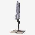 Parasol déporté de jardin carré 3x3 mât en aluminium Paradise 