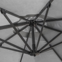 Parasol déporté de jardin carré 3x3 mât en aluminium Paradise 