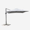 Parasol déporté de jardin carré 3x3 mât en aluminium Paradise Catalogue