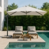 Parasol déporté de jardin carré 3x3 mât en aluminium Paradise Remises