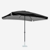 Parasol droit de jardin rectangulaire en aluminium 3x2 Eden Noir Catalogue
