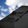 Parasol droit de jardin rectangulaire en aluminium 3x2 Eden Noir Modèle