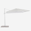 Parasol de jardin déporté en aluminium 3x3 Paradise White Catalogue