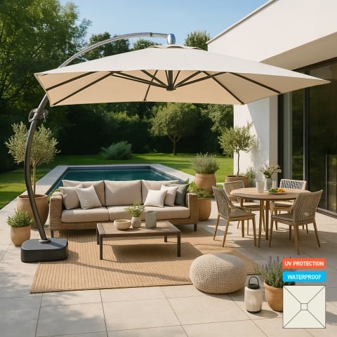 Parasol de jardin déporté...