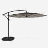 Parasol de jardin déporté 3 mètres octogonal en aluminium bar Fan Noir Prix