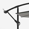 Parasol de jardin déporté 3 mètres octogonal en aluminium bar Fan Noir 