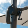 Parasol de jardin déporté bras réglable et LED 3x3 Paradise Brown Light 