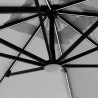 Parasol de jardin déporté bras réglable et LED 3x3 Paradise Brown Light Modèle