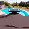 Parasol de jardin déporté bras réglable et LED 3x3 Paradise Brown Light Dimensions