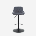 Tabouret de bar cuisine pivotant réglable repose-pieds velours matelassé Nox Catalogue