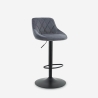 Tabouret de bar cuisine pivotant réglable repose-pieds velours matelassé Nox Promotion