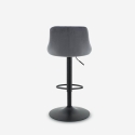 Tabouret de bar cuisine pivotant réglable repose-pieds velours matelassé Nox Dimensions