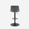 Tabouret de bar cuisine pivotant réglable repose-pieds velours matelassé Nox Dimensions