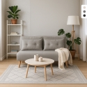 Canapé-lit 2 places style scandinave en tissu Elettra Promotion