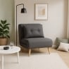 Fauteuil-lit pliant en tissu avec pieds en bois Miriam Vente