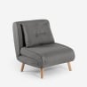 Fauteuil-lit pliant en tissu avec pieds en bois Miriam Offre