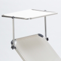 Transat de plage bain de soleil en aluminium avec pare-soleil Nettuno 